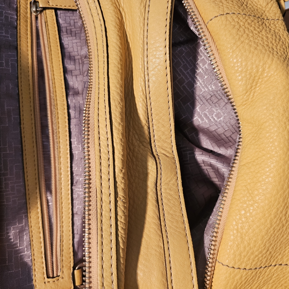 Cole Haan Yellow Leather Shoulder Bag with Slouchy Design - Picture 6 of 16